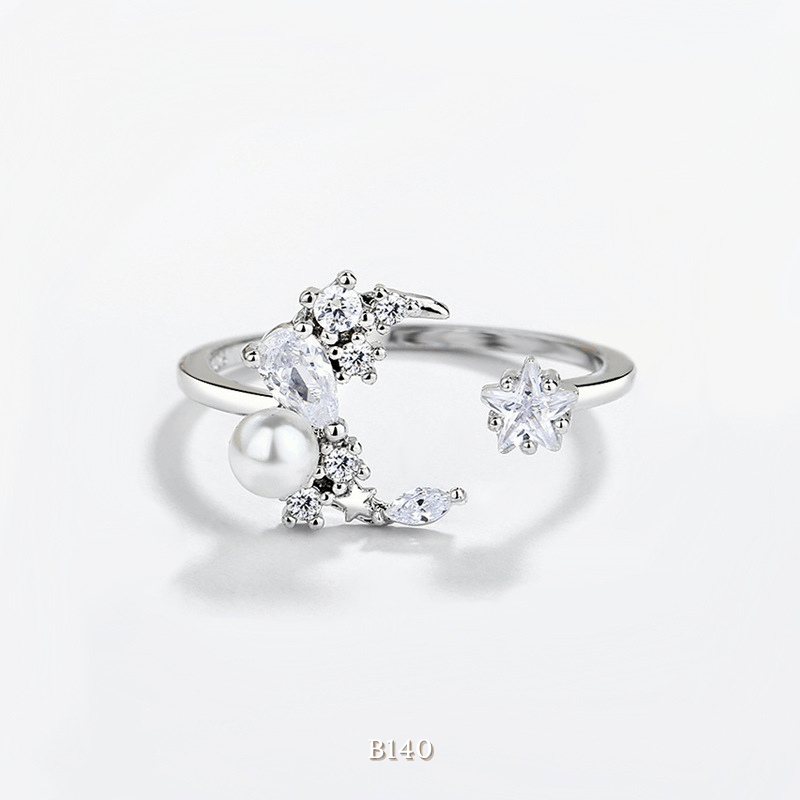 Nhẫn đính đá mặt trăng B140