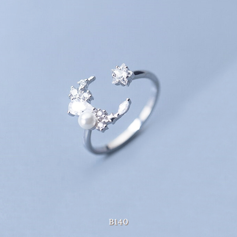 Nhẫn đính đá mặt trăng B140