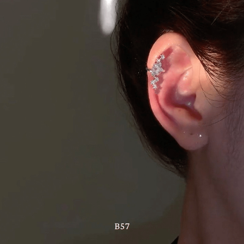 BÔNG TAI KẸP VÀNH ĐÍNH ĐÁ HÌNH SAO B57 (1 chiếc bên trái)