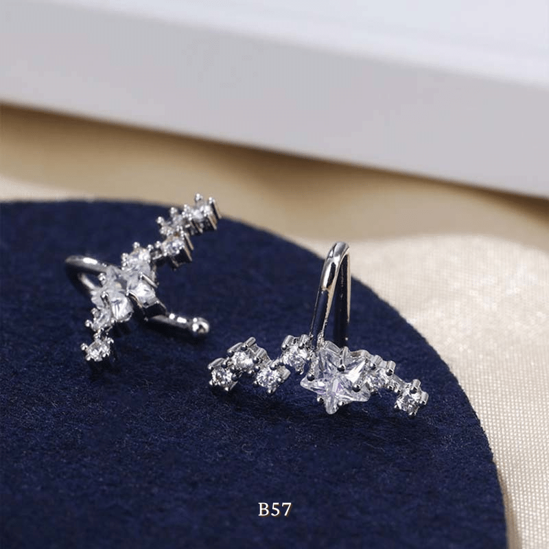 BÔNG TAI KẸP VÀNH ĐÍNH ĐÁ HÌNH SAO B57 (1 chiếc bên trái)