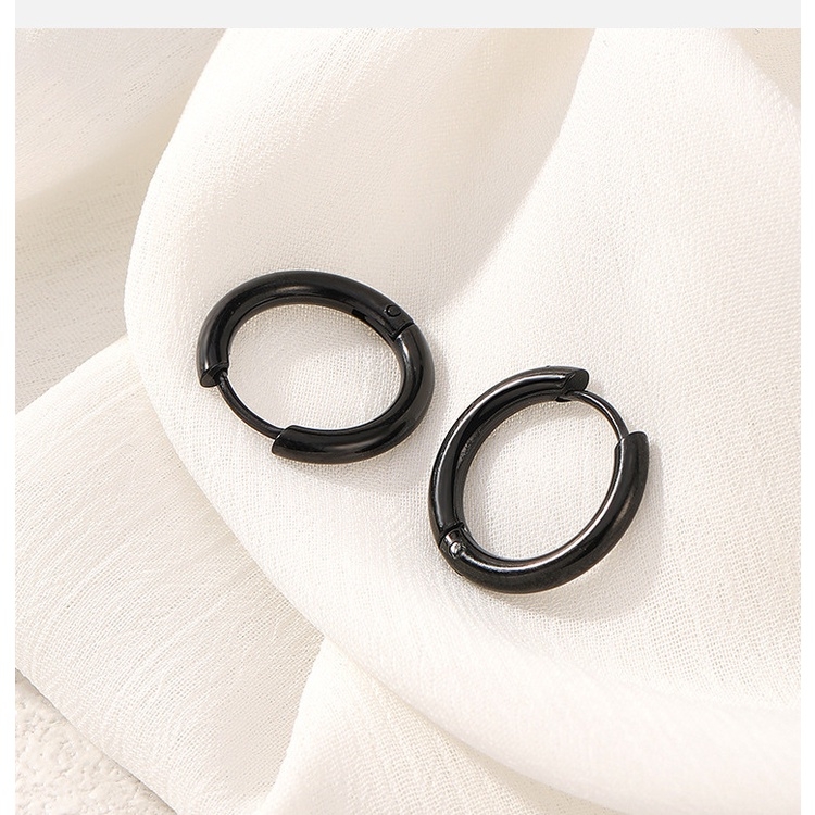 Bông tai titan thép y tế tròn basic không dị ứng ( 1 CHIẾC ) CT06