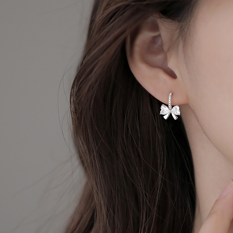 Bông tai Nơ đá zircon B93