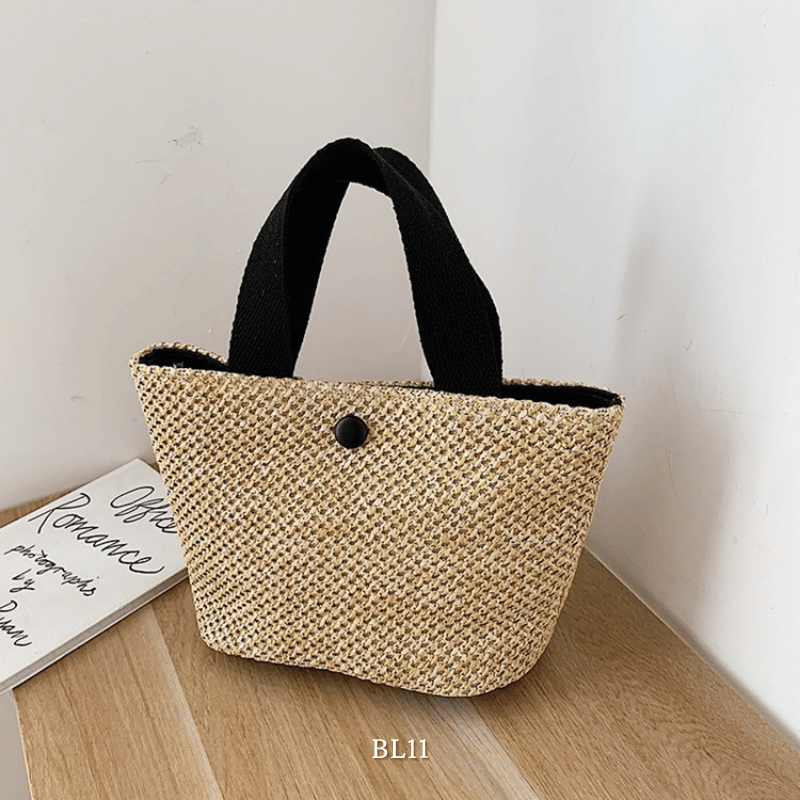 Túi tole cói may thủ công BL11