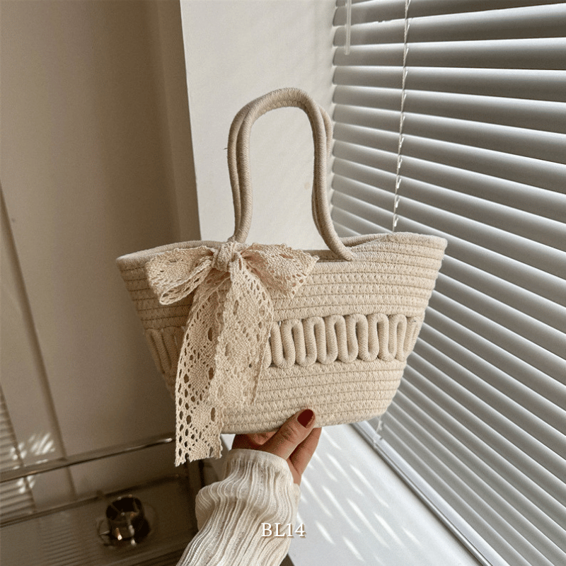 Túi xách cotton dạng thắt nơ BL14