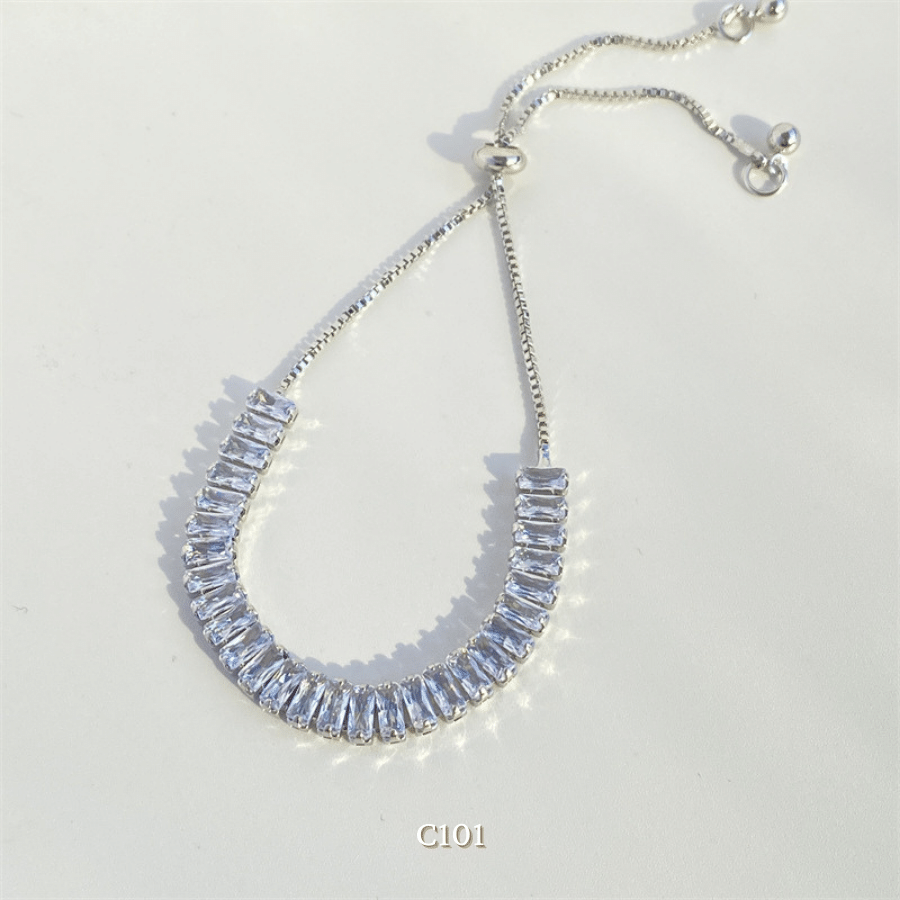 Vòng tay nữ dây rút đính đá pha lê sang trọng cao cấp C101