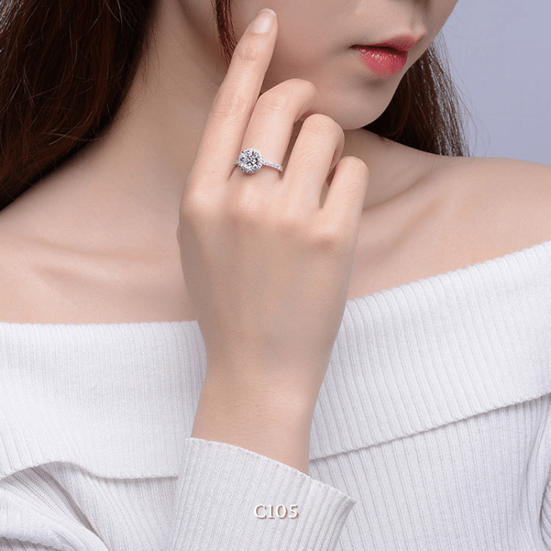 Nhẫn đính đá thiết kế mở free size cao cấp dành cho nữ C105