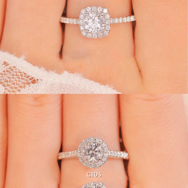 Nhẫn đính đá thiết kế mở free size cao cấp dành cho nữ C105