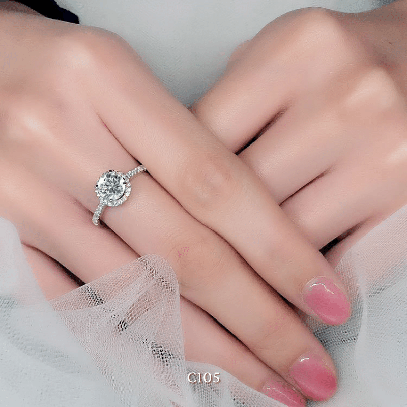 Nhẫn đính đá thiết kế mở free size cao cấp dành cho nữ C105