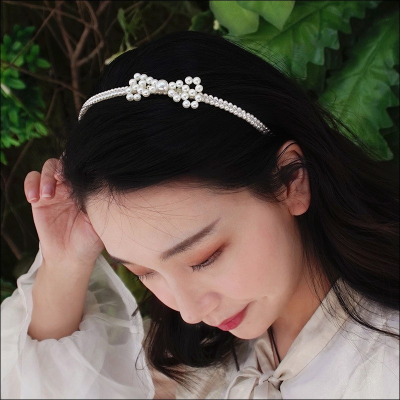 Băng đô cài tóc đính ngọc trai T1-52