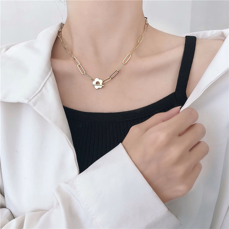 Dây chuyền, vòng cổ titan mắt xích mạ vàng không đen gỉ thời trang cá tính Mely CT21