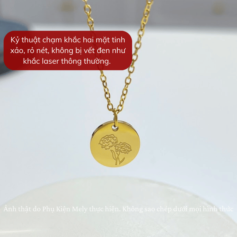 Dây chuyền Thép Titan không gỉ Tháng sinh