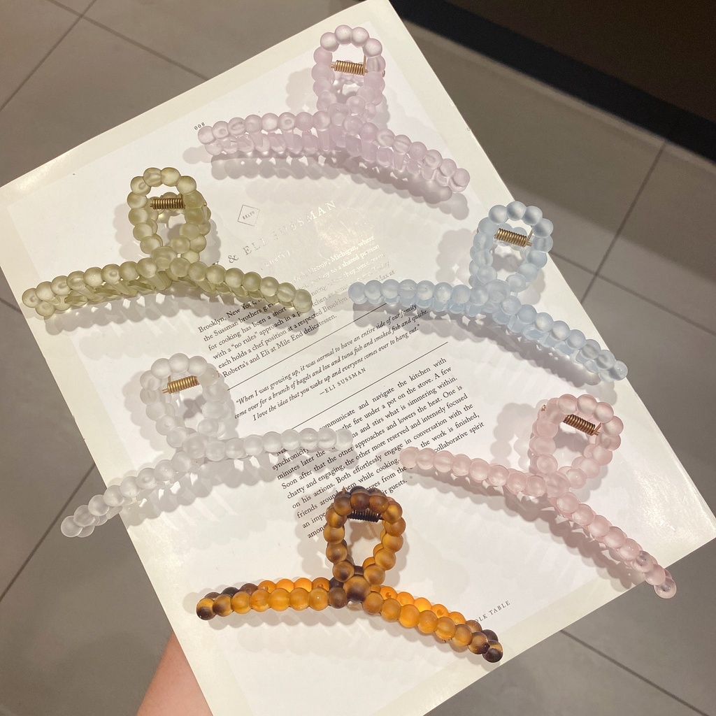 Kẹp tóc càng cua trong suốt cở lớn T4