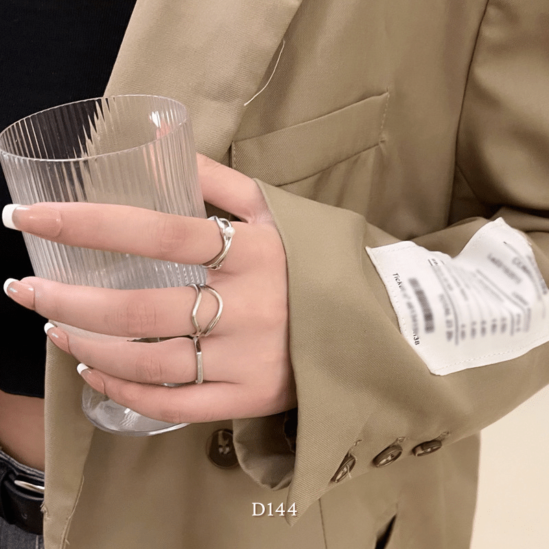 Set 3 nhẫn cá tính unisex phụ kiện trang sức thời trang D144