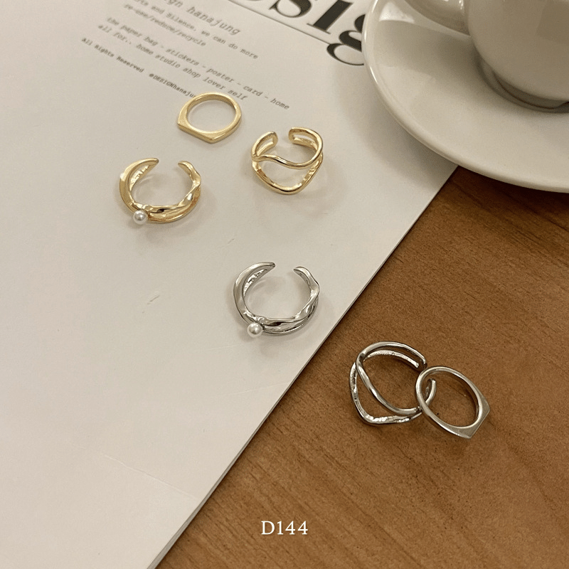 Set 3 nhẫn cá tính unisex phụ kiện trang sức thời trang D144