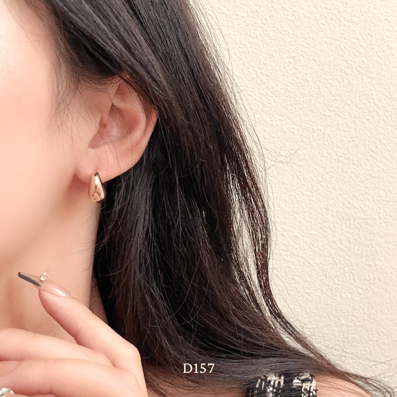 Bông tai nữ hình giọt nước thiết kế Basic thời trang sang trọng dự tiệc - D157