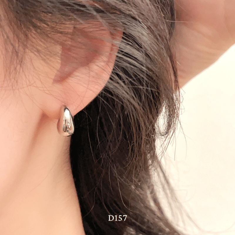 Bông tai nữ hình giọt nước thiết kế Basic thời trang sang trọng dự tiệc - D157