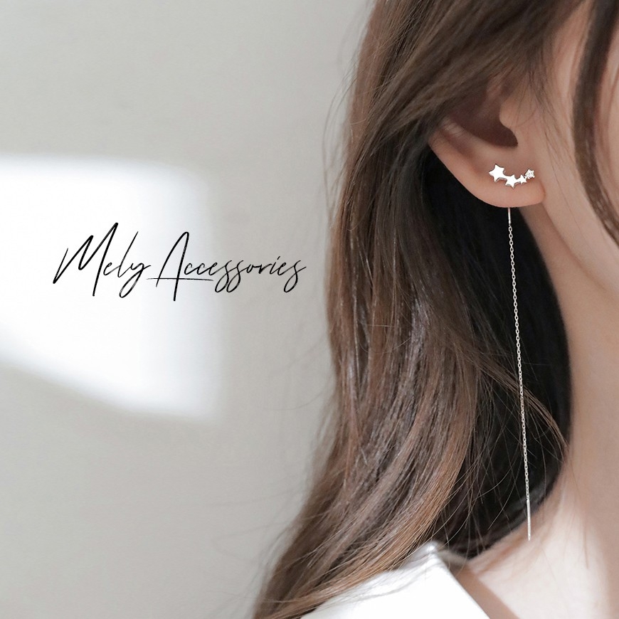 Bông tai nữ hình hoa đính đá pha lê phụ kiện trang sức cao cấp B114 (1 chiếc)