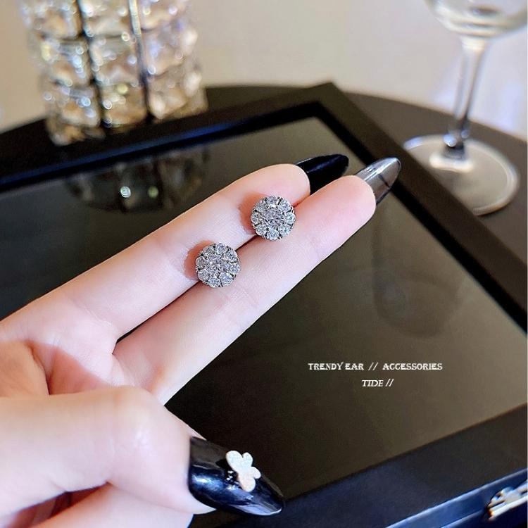 Bộ trang sức dây chuyền bông tai zircon đá xoay cao cấp SET10 VV34-1 VV34-2 VV34-3