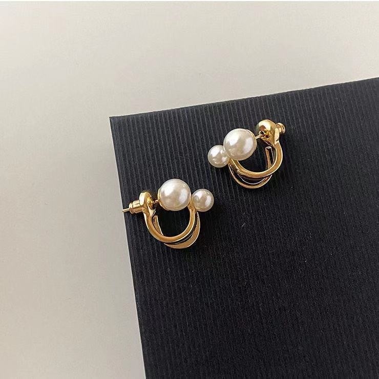 Bông tai ngọc trai lớn sang trọng hiện đại H89