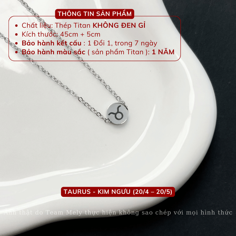 Dây chuyền Thép Titan không gỉ dạng Cung Hoàng Đạo CT31