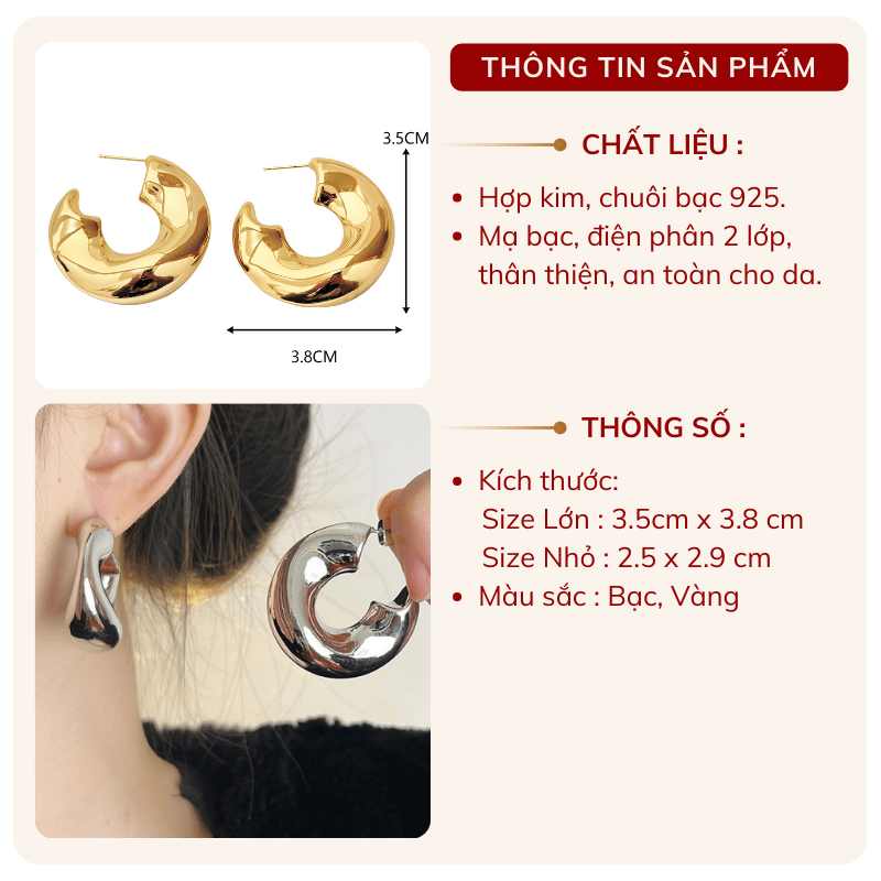 Bông tai khoen tròn M25