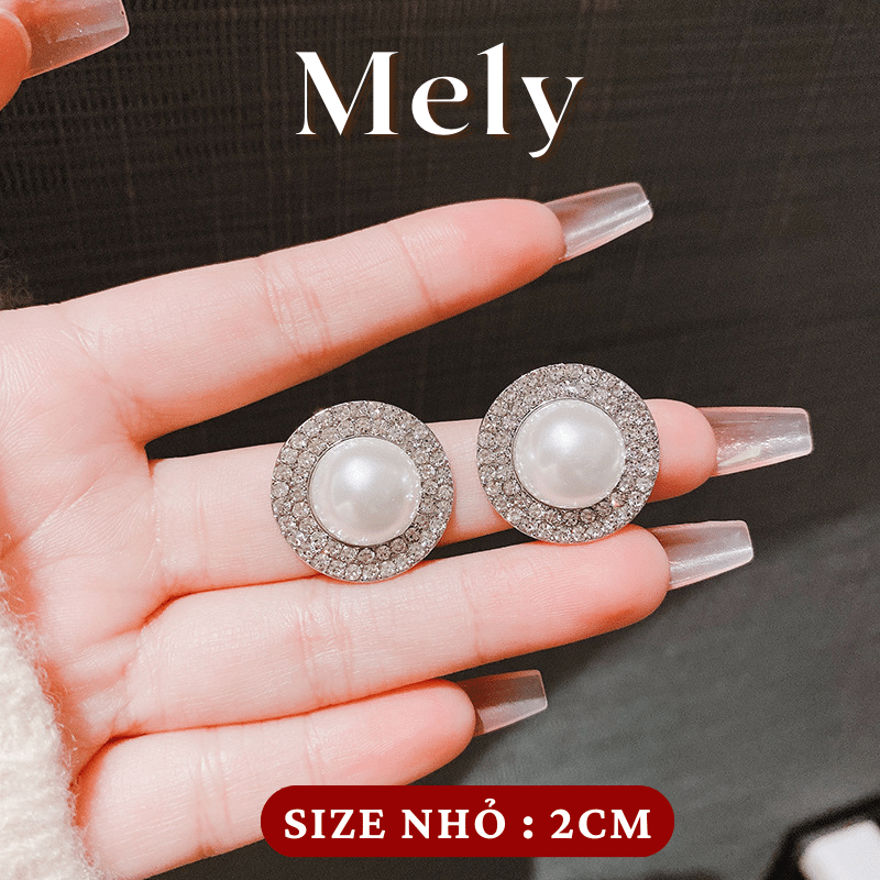 BÔNG TAI NGỌC TRAI MÀU BẠC  N05