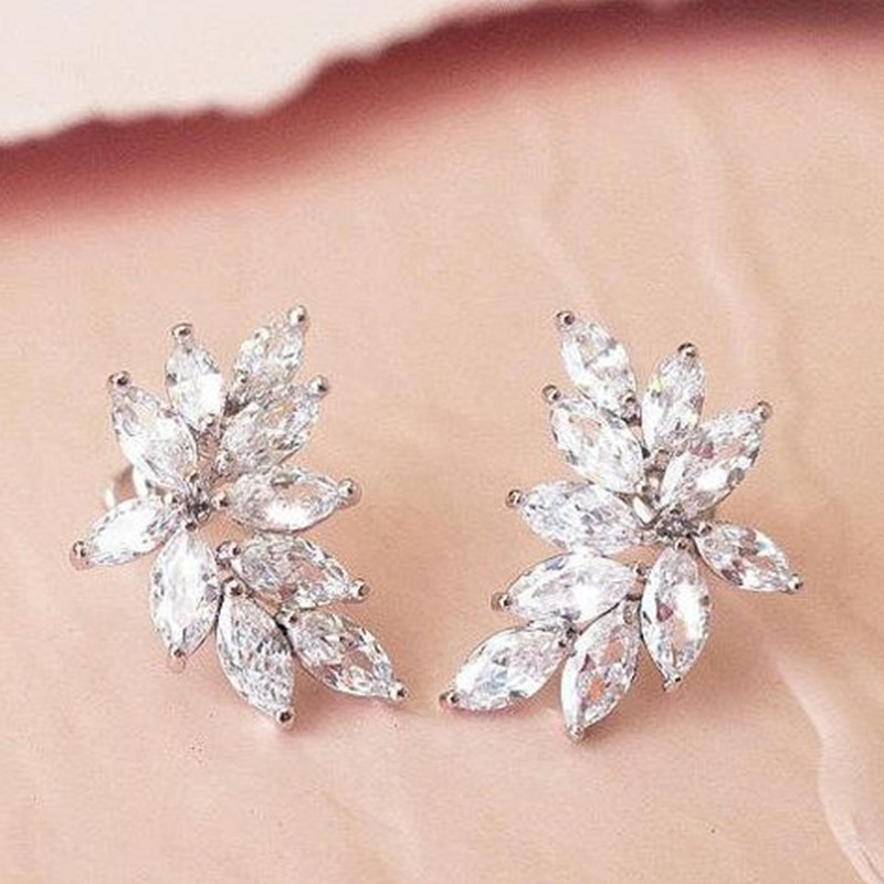 Bông tai nữ đính đá cao cấp phụ kiện trang sức đi tiệc sự kiện HA166