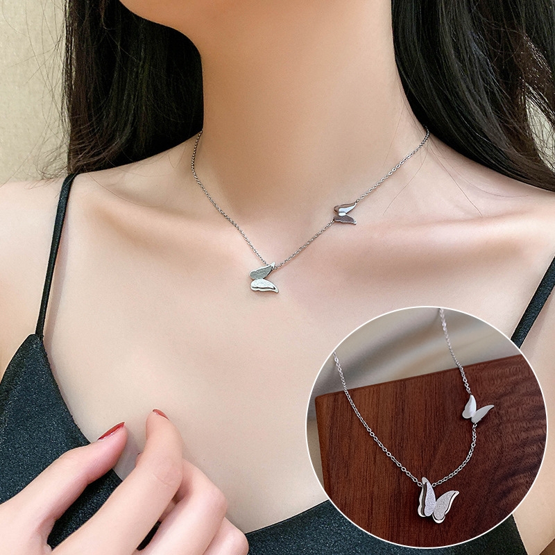 Dây chuyền bướm basic đơn giản dành cho nữ phong cách Hàn Quốc AT24