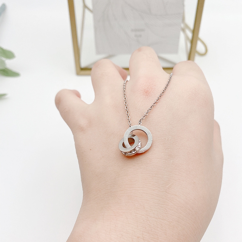 [KHÔNG ĐEN GỈ] Bộ dây chuyền, Vòng tay, Bông tai thép Titan la mã lồng khoen đá cao cấp thời trang - TT31