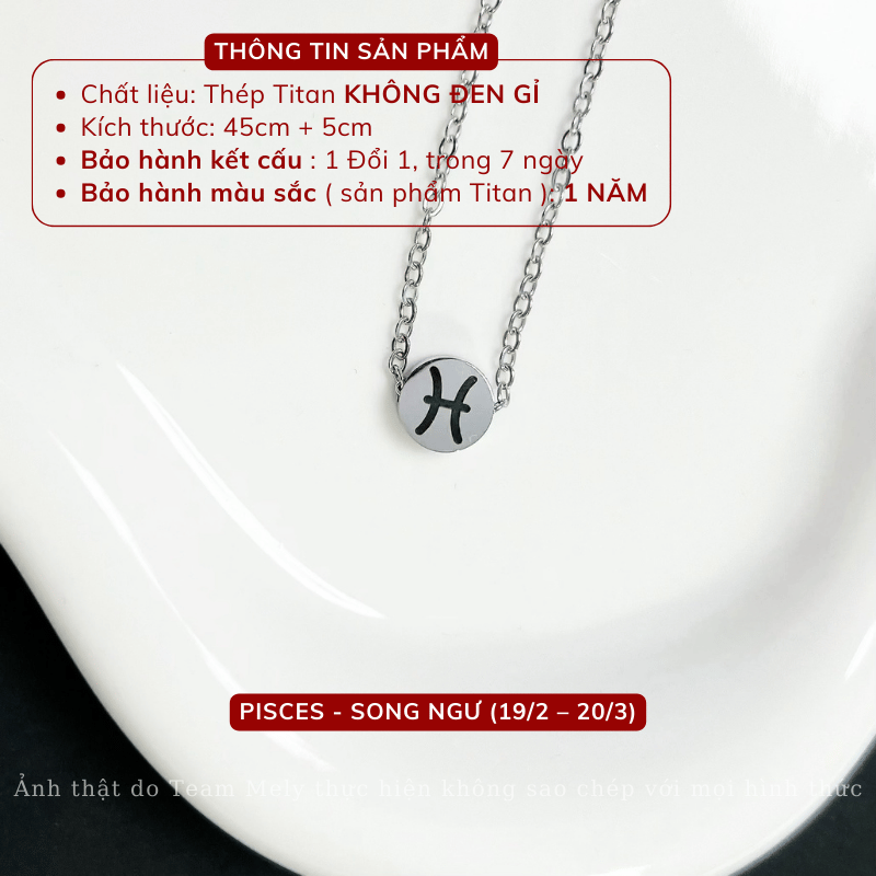 Dây chuyền Thép Titan không gỉ dạng Cung Hoàng Đạo CT31