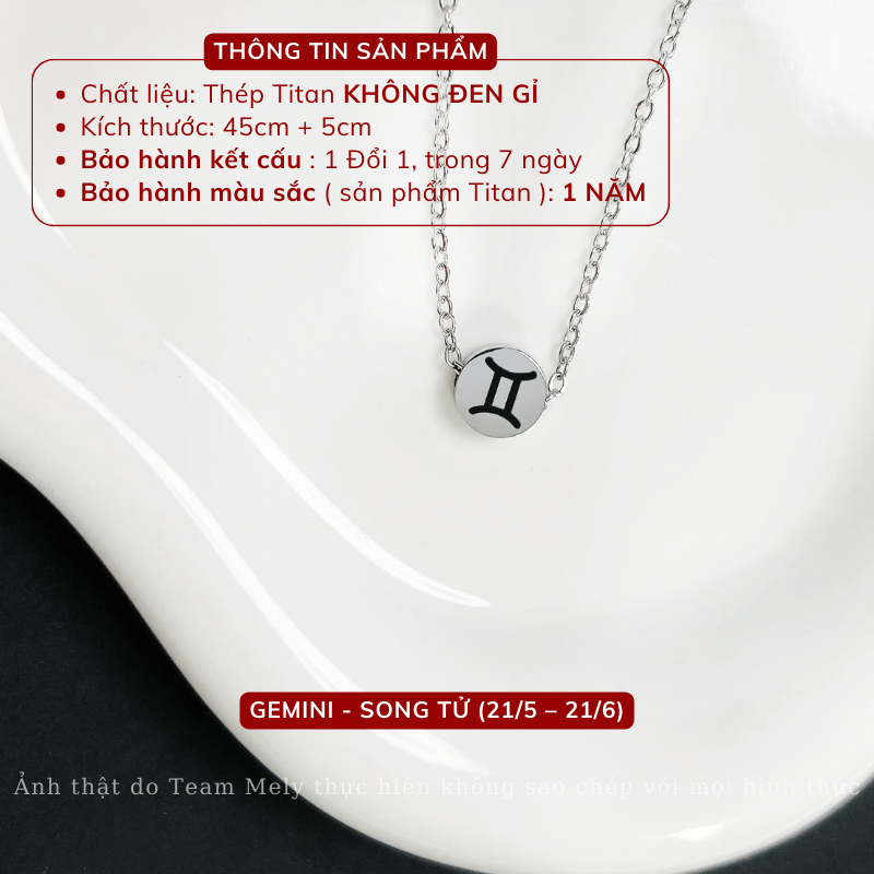 Dây chuyền Thép Titan không gỉ dạng Cung Hoàng Đạo CT31