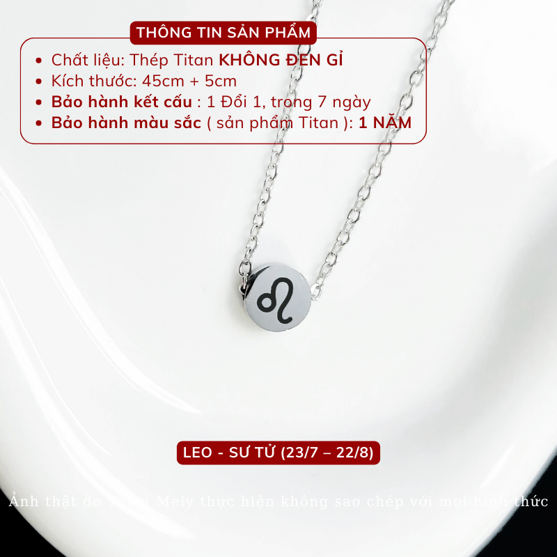 Dây chuyền Thép Titan không gỉ dạng Cung Hoàng Đạo CT31