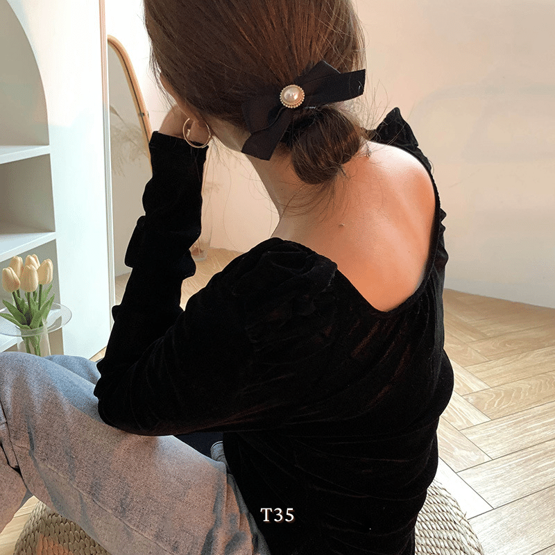 Kẹp tóc, cột tóc ngọc trai nhân tạo basic thời trang nữ tính Mely T35