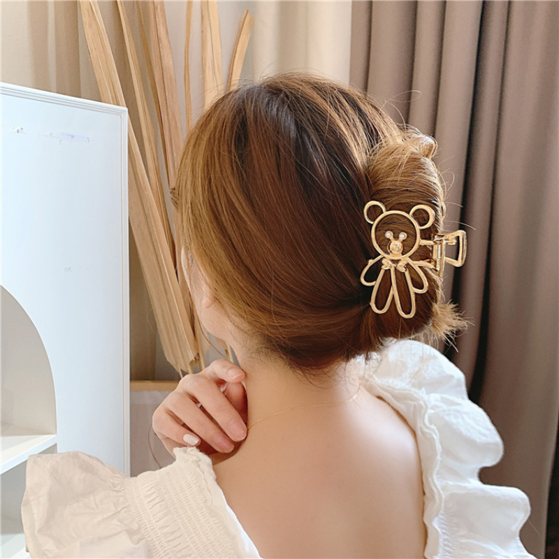 Kẹp tóc kim loại hình gấu phong cách dễ thương Hàn Quốc dành cho nữ T5-20