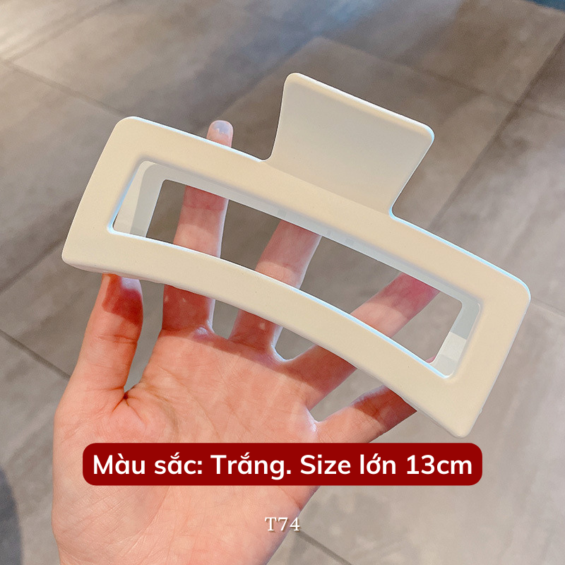 Kẹp tóc nữ hình chữ nhật dạng dài loại lớn phong cách Basic dễ thương phụ kiện thời trang T74