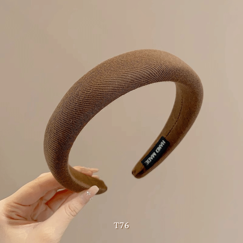 Băng đô cài tóc nữa bảng to phong cách Vintage nhiều màu T76