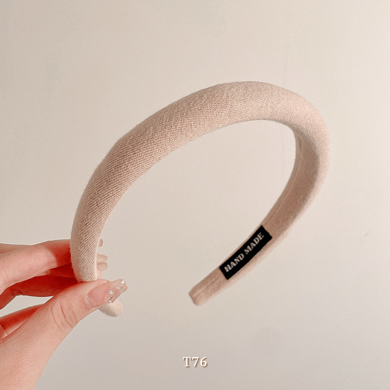 Băng đô cài tóc nữa bảng to phong cách Vintage nhiều màu T76