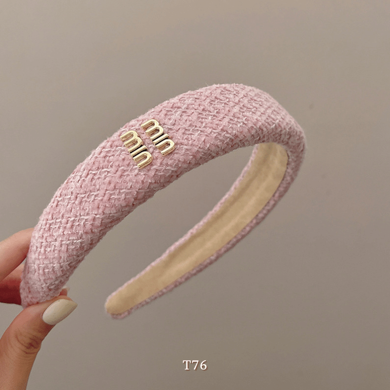 Băng đô cài tóc nữa bảng to phong cách Vintage nhiều màu T76