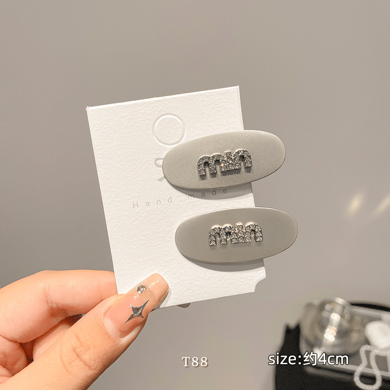 Kẹp tóc mái kim loại bản nhỏ nhắn đính đá cao cấp phụ kiện thời trang cho nữ - T88