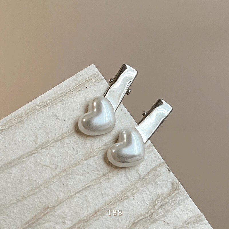 Kẹp tóc mái kim loại bản nhỏ nhắn đính đá cao cấp phụ kiện thời trang cho nữ - T88