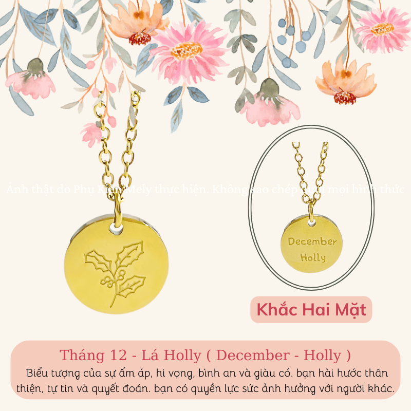 Dây chuyền Thép Titan không gỉ Tháng sinh