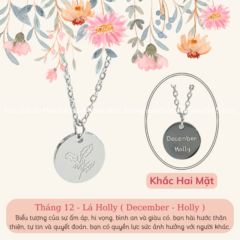Dây chuyền Thép Titan không gỉ Tháng sinh