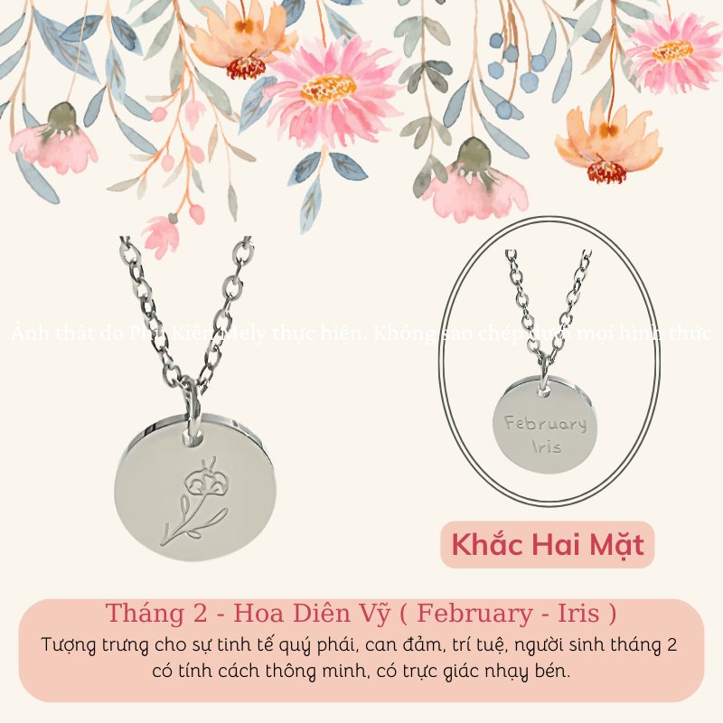 Dây chuyền Thép Titan không gỉ Tháng sinh