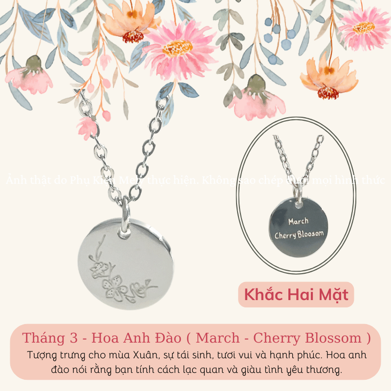 Dây chuyền Thép Titan không gỉ Tháng sinh