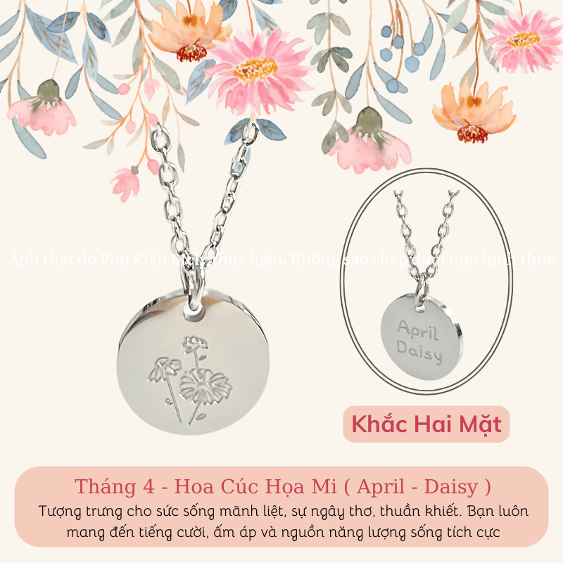 Dây chuyền Thép Titan không gỉ Tháng sinh