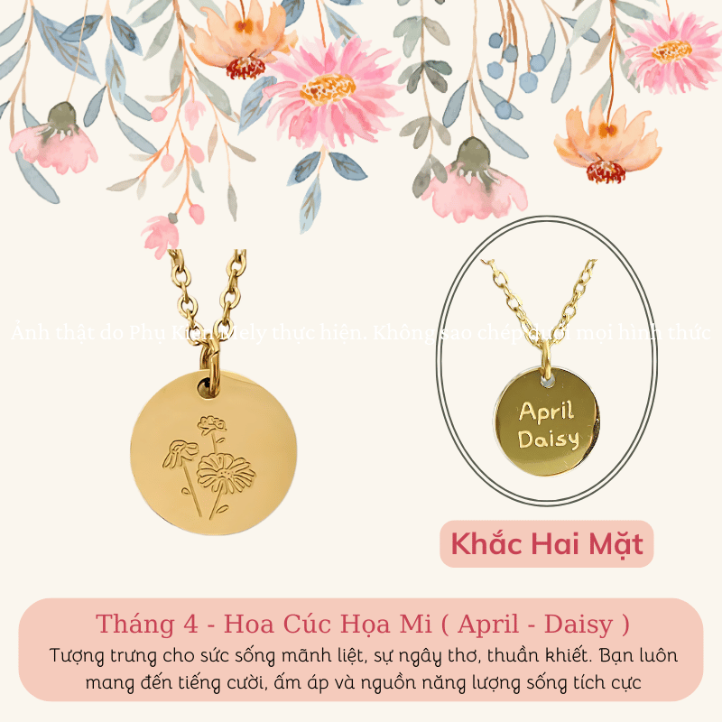 Dây chuyền Thép Titan không gỉ Tháng sinh