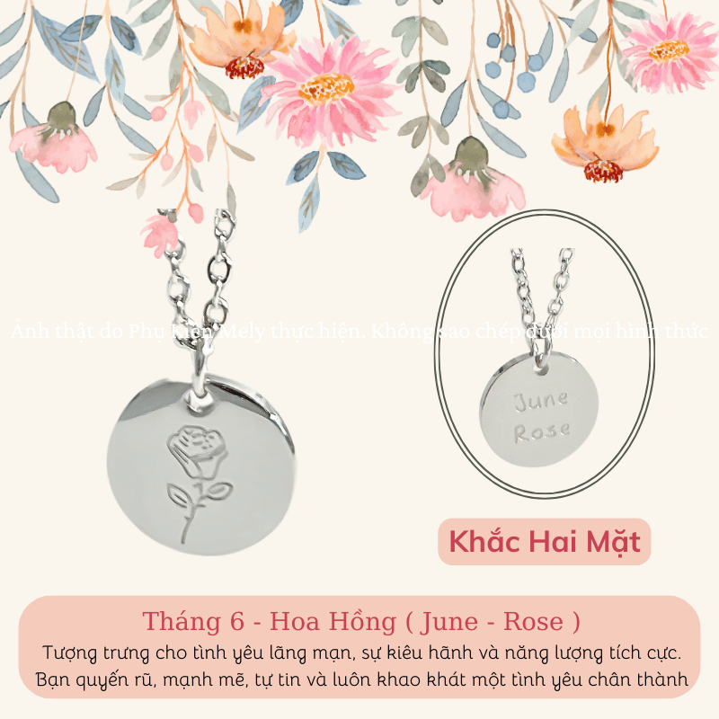 Dây chuyền Thép Titan không gỉ Tháng sinh