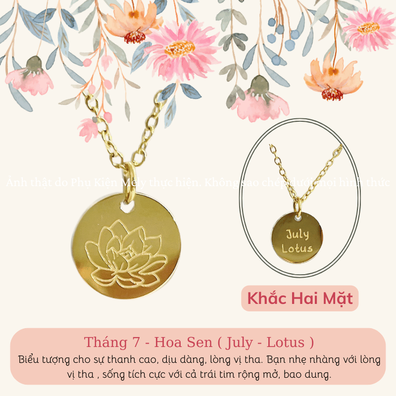 Dây chuyền Thép Titan không gỉ Tháng sinh