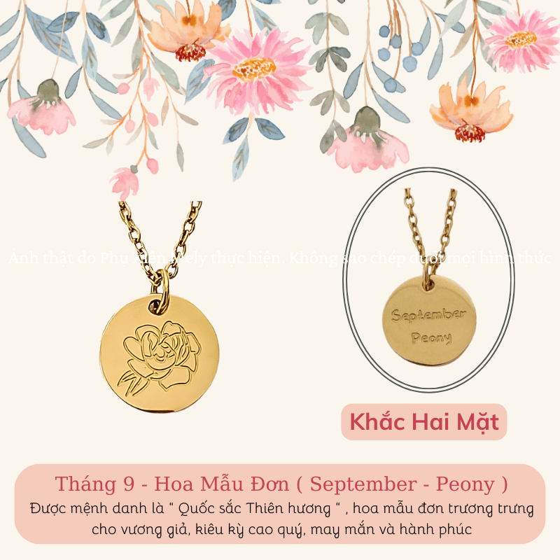 Dây chuyền Thép Titan không gỉ Tháng sinh