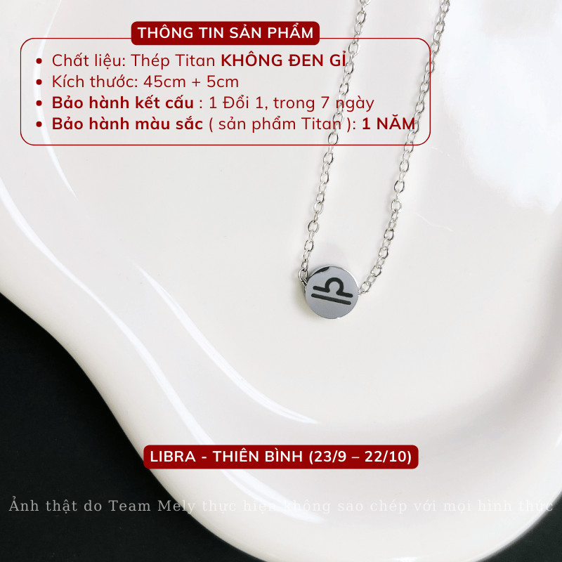 Dây chuyền Thép Titan không gỉ dạng Cung Hoàng Đạo CT31